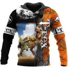 Load image into Gallery viewer, Dinosaur 3D All Over Printed Hoodie, T-shirt, Long sleeve T-shirt, Tank Top, Short, Zipper Hoodie No.37
