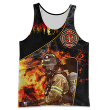 Load image into Gallery viewer, Brave Firefighter 3D All Over Printed Hoodie, T-shirt, Long sleeve T-shirt, Tank Top, Short, Zipper Hoodie No.78
