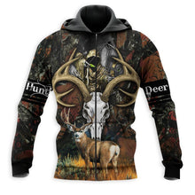 Load image into Gallery viewer, Deer Hunting 3D All Over Printed Hoodie, T-shirt, Long sleeve T-shirt, Tank Top, Short, Zipper Hoodie No.90
