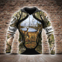 Load image into Gallery viewer, Deer Hunting 3D All Over Printed Hoodie, T-shirt, Long sleeve T-shirt, Tank Top, Short, Zipper Hoodie No.57
