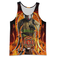 Load image into Gallery viewer, Firefighter 3D All Over Printed Hoodie, T-shirt, Long sleeve T-shirt, Tank Top, Short, Zipper Hoodie No.82
