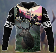 Load image into Gallery viewer, Elk Hunting 3D All Over Printed Hoodie, T-shirt, Long sleeve T-shirt, Tank Top, Short, Zipper Hoodie No.100
