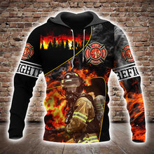 Load image into Gallery viewer, Brave Firefighter 3D All Over Printed Hoodie, T-shirt, Long sleeve T-shirt, Tank Top, Short, Zipper Hoodie No.78
