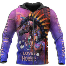Load image into Gallery viewer, Horse 3D All Over Printed Hoodie, T-shirt, Long sleeve T-shirt, Tank Top, Short, Zipper Hoodie No.41
