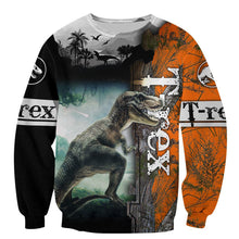 Load image into Gallery viewer, Dinosaur 3D All Over Printed Hoodie, T-shirt, Long sleeve T-shirt, Tank Top, Short, Zipper Hoodie No.17
