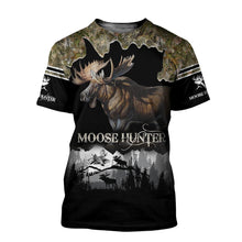 Load image into Gallery viewer, Moose Hunting 3D All Over Printed Hoodie, T-shirt, Long sleeve T-shirt, Tank Top, Short, Zipper Hoodie No.69
