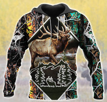 Load image into Gallery viewer, Elk Hunting 3D All Over Printed Hoodie, T-shirt, Long sleeve T-shirt, Tank Top, Short, Zipper Hoodie No.123

