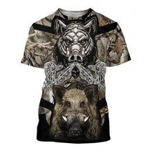 Load image into Gallery viewer, Boar Hunting 3D All Over Printed Hoodie, T-shirt, Long sleeve T-shirt, Tank Top, Short, Zipper Hoodie No.54
