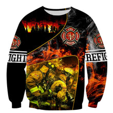 Load image into Gallery viewer, Brave Firefighter 3D All Over Printed Hoodie, T-shirt, Long sleeve T-shirt, Tank Top, Short, Zipper Hoodie No.19
