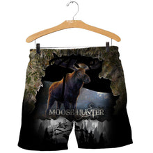 Load image into Gallery viewer, Moose Hunting 3D All Over Printed Hoodie, T-shirt, Long sleeve T-shirt, Tank Top, Short, Zipper Hoodie No.70
