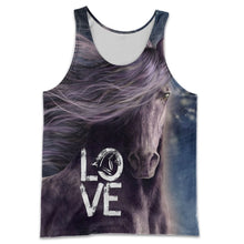Load image into Gallery viewer, Love Horse 3D All Over Printed Hoodie, T-shirt, Long sleeve T-shirt, Tank Top, Short, Zipper Hoodie No.43
