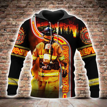 Load image into Gallery viewer, Firefighter 3D All Over Printed Hoodie, T-shirt, Long sleeve T-shirt, Tank Top, Short, Zipper Hoodie No.83
