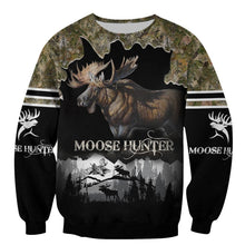 Load image into Gallery viewer, Moose Hunting 3D All Over Printed Hoodie, T-shirt, Long sleeve T-shirt, Tank Top, Short, Zipper Hoodie No.69
