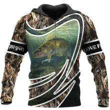 Load image into Gallery viewer, Love Fishing 3D All Over Printed Hoodie, T-shirt, Long sleeve T-shirt, Tank Top, Short, Zipper Hoodie No.61
