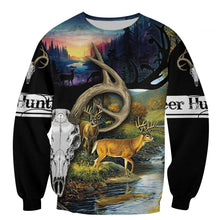 Load image into Gallery viewer, Deer Hunting 3D All Over Printed Hoodie, T-shirt, Long sleeve T-shirt, Tank Top, Short, Zipper Hoodie No.22
