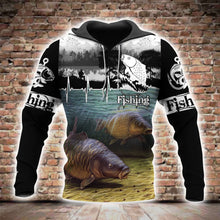 Load image into Gallery viewer, Fishing 3D All Over Printed Hoodie, T-shirt, Long sleeve T-shirt, Tank Top, Short, Zipper Hoodie No.115
