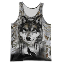Load image into Gallery viewer, Wolf Snow 3D All Over Printed Hoodie, T-shirt, Long sleeve T-shirt, Tank Top, Short, Zipper Hoodie No.46
