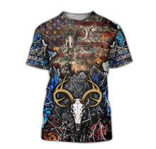 Load image into Gallery viewer, Deer Huntaholic Flag 3D All Over Printed Hoodie, T-shirt, Long sleeve T-shirt, Tank Top, Short, Zipper Hoodie No.01
