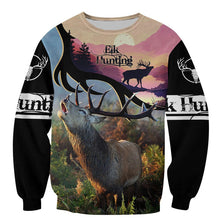 Load image into Gallery viewer, Elk Hunting 3D All Over Printed Hoodie, T-shirt, Long sleeve T-shirt, Tank Top, Short, Zipper Hoodie No.105

