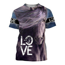 Load image into Gallery viewer, Love Horse 3D All Over Printed Hoodie, T-shirt, Long sleeve T-shirt, Tank Top, Short, Zipper Hoodie No.43
