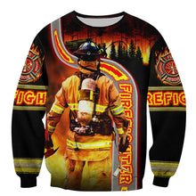 Load image into Gallery viewer, Firefighter 3D All Over Printed Hoodie, T-shirt, Long sleeve T-shirt, Tank Top, Short, Zipper Hoodie No.83

