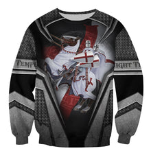 Load image into Gallery viewer, Brave Knight Templar 3D All Over Printed Hoodie, T-shirt, Long sleeve T-shirt, Tank Top, Short, Zipper Hoodie No.21
