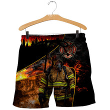 Load image into Gallery viewer, Brave Firefighter 3D All Over Printed Hoodie, T-shirt, Long sleeve T-shirt, Tank Top, Short, Zipper Hoodie No.108
