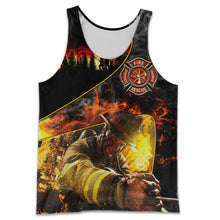 Load image into Gallery viewer, Brave Firefighter 3D All Over Printed Hoodie, T-shirt, Long sleeve T-shirt, Tank Top, Short, Zipper Hoodie No.101
