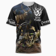 Load image into Gallery viewer, Deer Hunting 3D All Over Printed Hoodie, T-shirt, Long sleeve T-shirt, Tank Top, Short, Zipper Hoodie No.24
