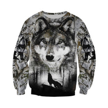 Load image into Gallery viewer, Wolf Snow 3D All Over Printed Hoodie, T-shirt, Long sleeve T-shirt, Tank Top, Short, Zipper Hoodie No.46
