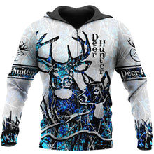 Load image into Gallery viewer, Deer Hunting 3D All Over Printed Hoodie, T-shirt, Long sleeve T-shirt, Tank Top, Short, Zipper Hoodie No.114
