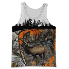 Load image into Gallery viewer, Amazing Elk Hunting 3D All Over Printed Hoodie, T-shirt, Long sleeve T-shirt, Tank Top, Short, Zipper Hoodie No.130
