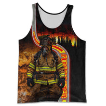Load image into Gallery viewer, Fire Fighter 3D All Over Printed Hoodie, T-shirt, Long sleeve T-shirt, Tank Top, Short, Zipper Hoodie No.128
