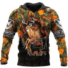 Load image into Gallery viewer, Deer Hunting Orange 3D All Over Printed Hoodie, T-shirt, Long sleeve T-shirt, Tank Top, Short, Zipper Hoodie No.98
