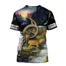 Load image into Gallery viewer, Deer Hunting 3D All Over Printed Hoodie, T-shirt, Long sleeve T-shirt, Tank Top, Short, Zipper Hoodie No.22

