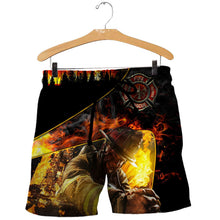 Load image into Gallery viewer, Brave Firefighter 3D All Over Printed Hoodie, T-shirt, Long sleeve T-shirt, Tank Top, Short, Zipper Hoodie No.101
