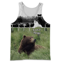 Load image into Gallery viewer, Love Bear 3D All Over Printed Hoodie, T-shirt, Long sleeve T-shirt, Tank Top, Short, Zipper Hoodie No.66
