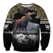 Load image into Gallery viewer, Moose Hunting 3D All Over Printed Hoodie, T-shirt, Long sleeve T-shirt, Tank Top, Short, Zipper Hoodie No.70
