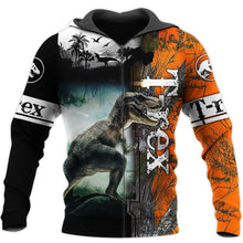 Load image into Gallery viewer, Dinosaur 3D All Over Printed Hoodie, T-shirt, Long sleeve T-shirt, Tank Top, Short, Zipper Hoodie No.17

