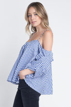 Load image into Gallery viewer, Women's Cold Shoulder Checkered Top

