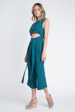 Load image into Gallery viewer, Women's Sleeveless Tie Jumpsuit with Slit
