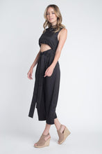 Load image into Gallery viewer, Women's Sleeveless Tie Jumpsuit with Slit
