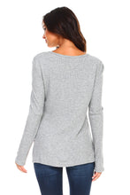 Load image into Gallery viewer, Women's Lace Up Long Sleeve Top
