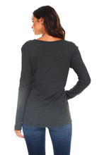 Load image into Gallery viewer, Women's Lace Up Long Sleeve Top
