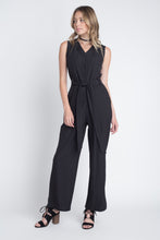 Load image into Gallery viewer, Women's Tie Sleeveless Buttoned Jumpsuit
