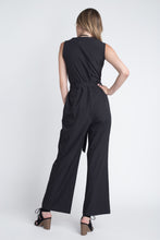 Load image into Gallery viewer, Women's Tie Sleeveless Buttoned Jumpsuit
