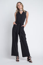 Load image into Gallery viewer, Women's Tie Sleeveless Buttoned Jumpsuit
