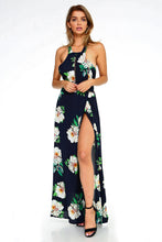 Load image into Gallery viewer, Women's Floral Sleeveless Slit Maxi Dress
