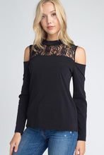 Load image into Gallery viewer, Women's Lace Cold Shoulder Top
