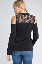 Load image into Gallery viewer, Women's Lace Cold Shoulder Top
